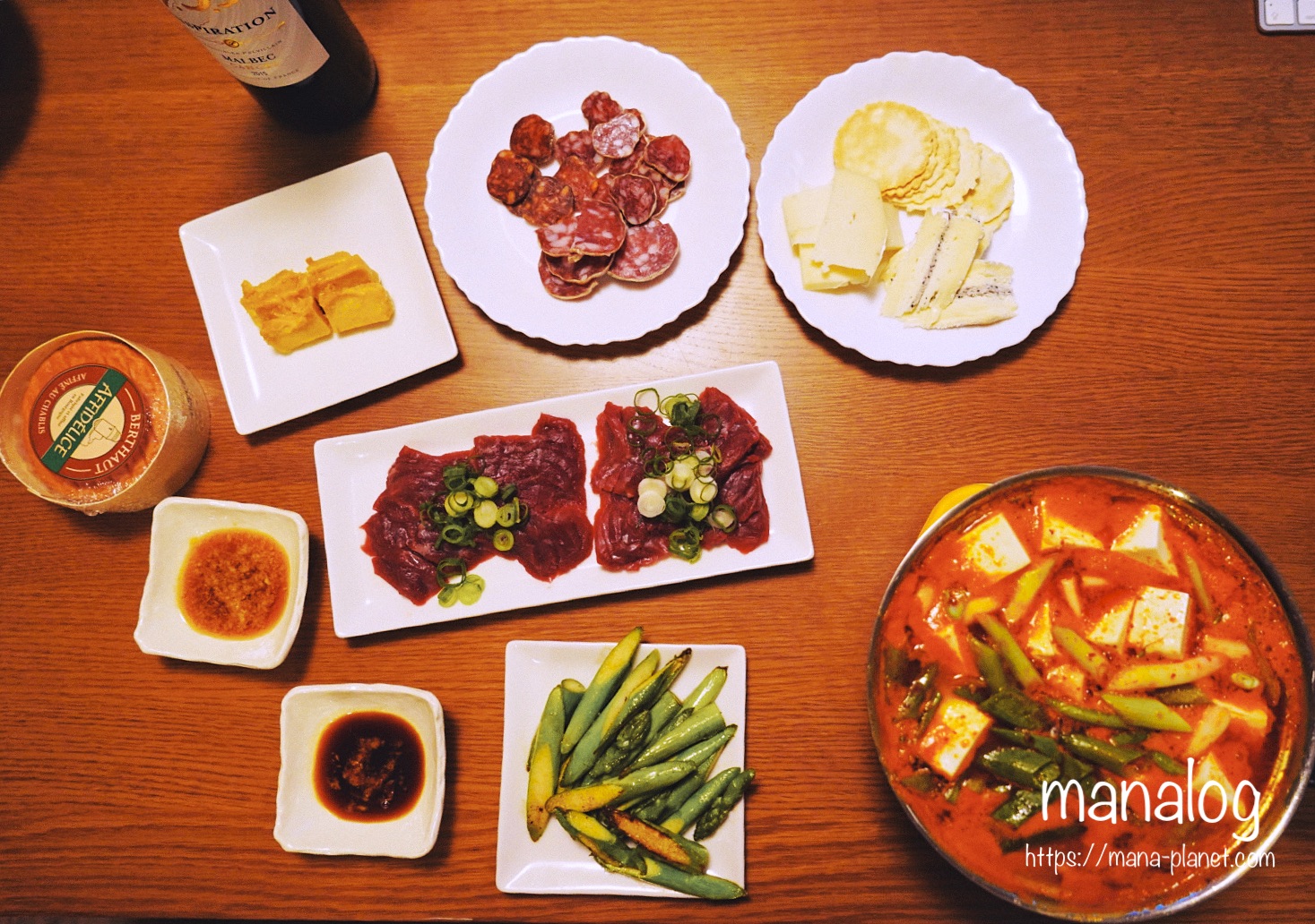 銀座 銀座熊本館 馬刺しにお豆腐の味噌漬けの熊本グルメの晩ごはんに おにぎりと和風グリルチキンのお昼ごはん Manalog